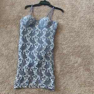 See through lace, body suit dress